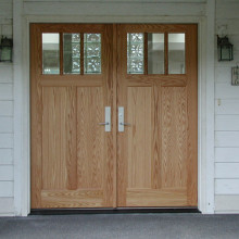 New custom front doors installed in Jefferson County waterfront home