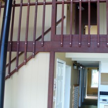 Before remodel: Stairs and kitchen entry