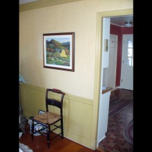 Before renovation, wall between dining room and kitchen
