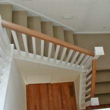 The stairs to the new addition, from above