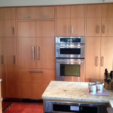 Modern kitchen remodel with built-in appliances, Sun Day Cove, Bainbridge Island
