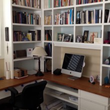 Office remodel with built-in storage and desks, Sun Day Cove, Bainbridge Island