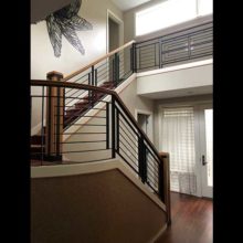 Stairwell with custom metal bannister